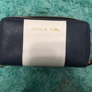 Navy & White Michael Kors Wallet